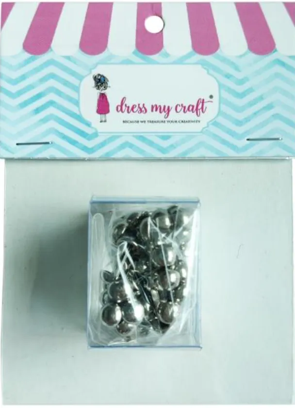 Dress My Craft 6MM Chrome Brads {G230}