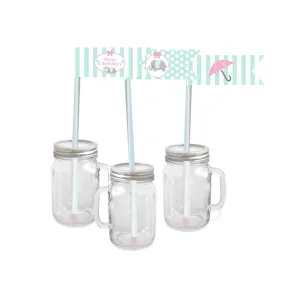 Elephant Birthday Theme Drink Straws