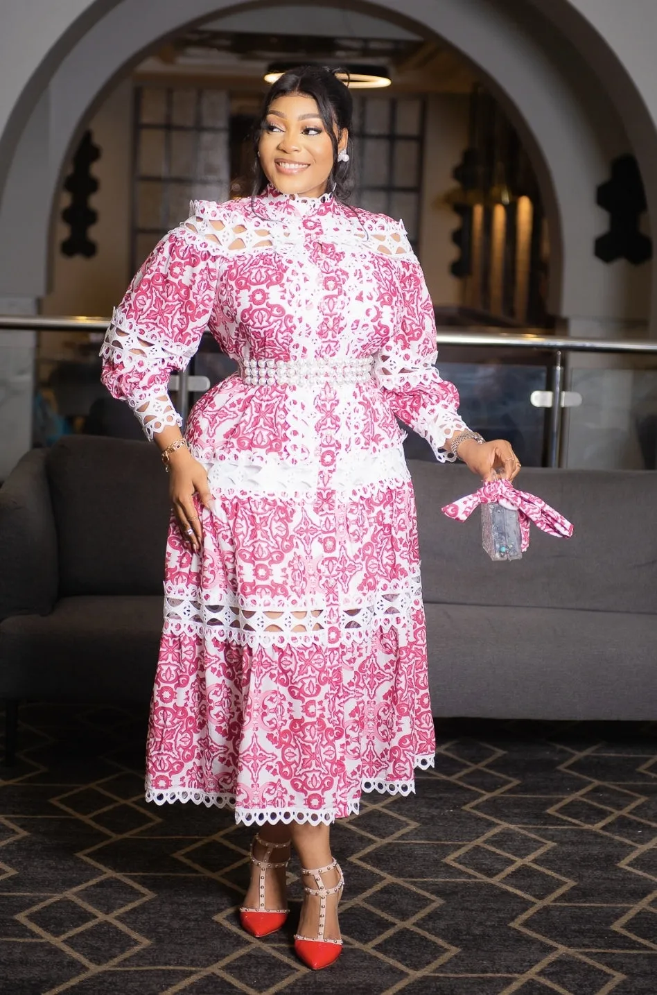 Enchanting Beauty- Floral Hollow-Out Lace Dress (New! 3 colors)