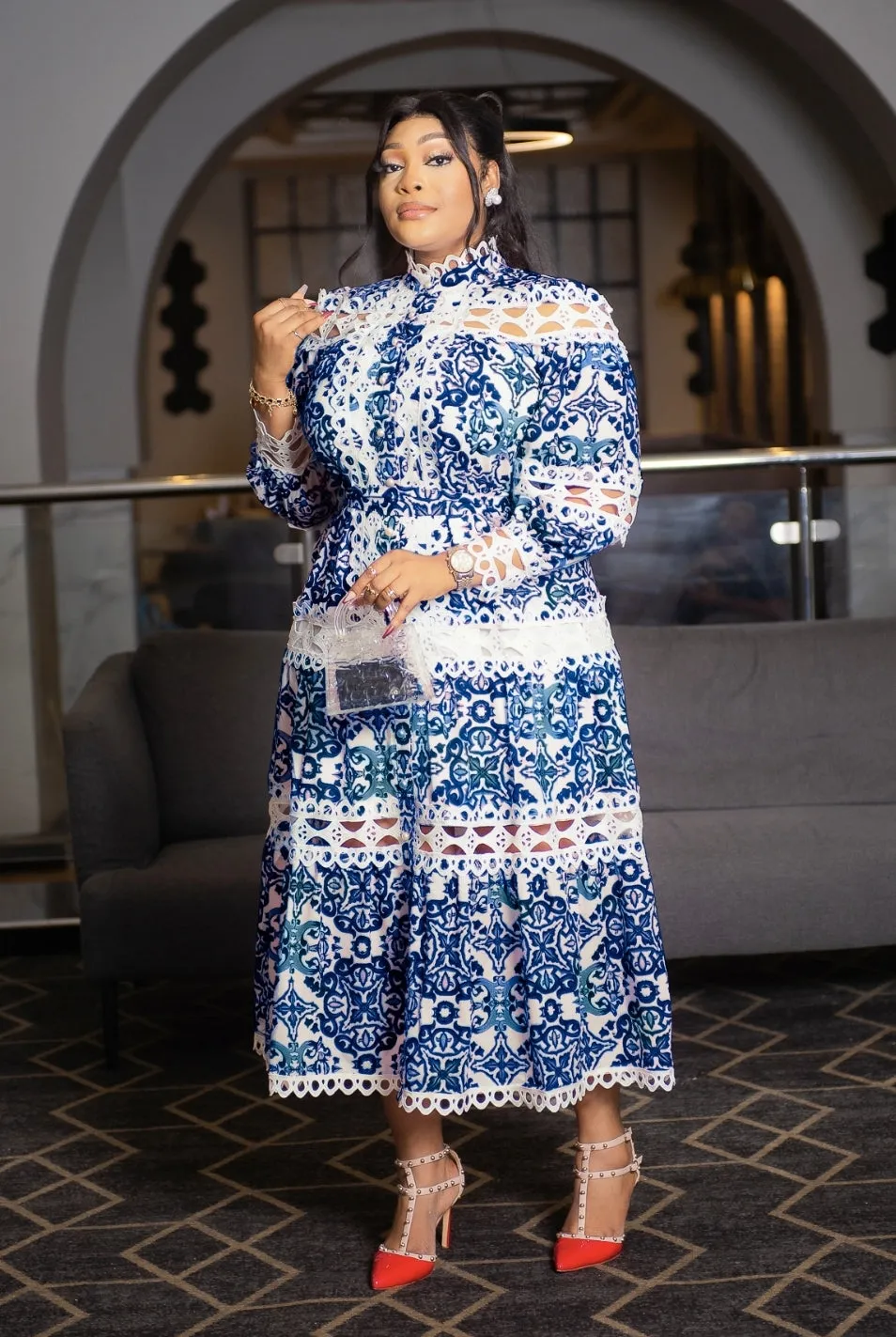Enchanting Beauty- Floral Hollow-Out Lace Dress (New! 3 colors)