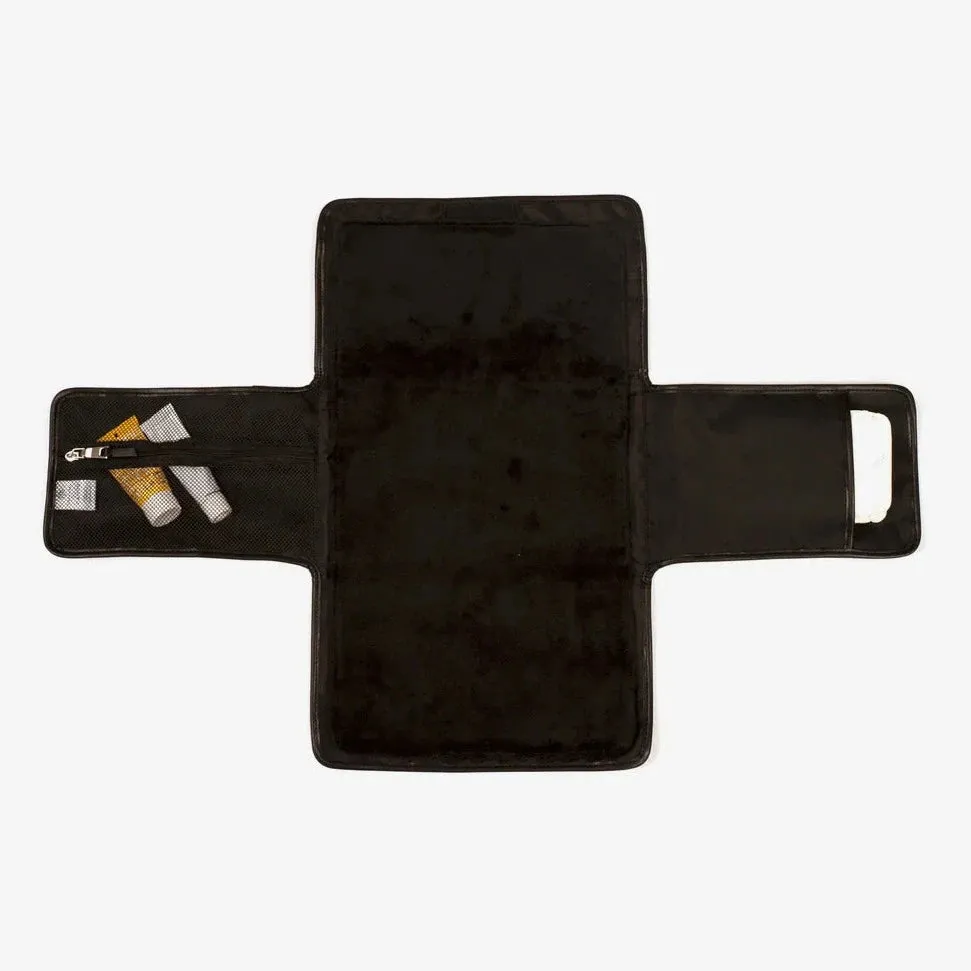 Etta Fold-Away Changing Mat Clutch (Black)