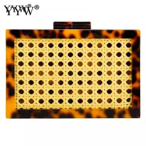 Evening Clutch Bag Women Rattan