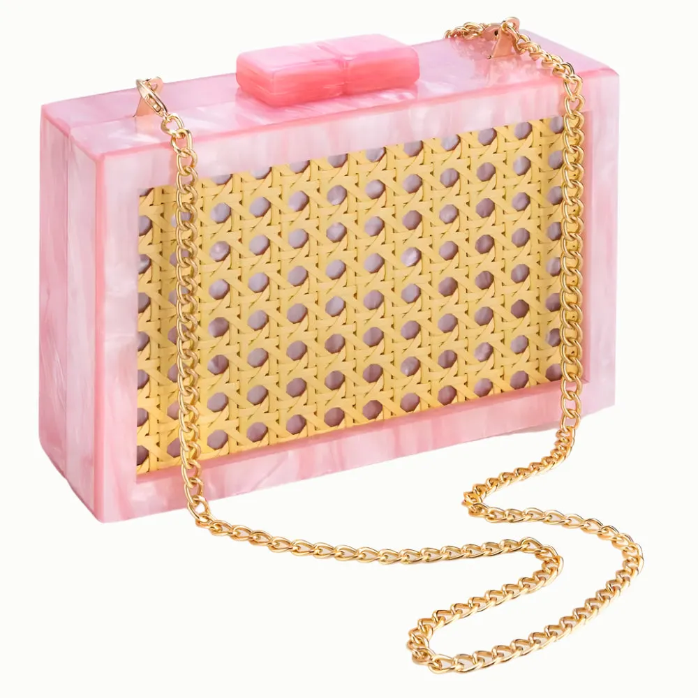 Evening Clutch Bag Women Rattan