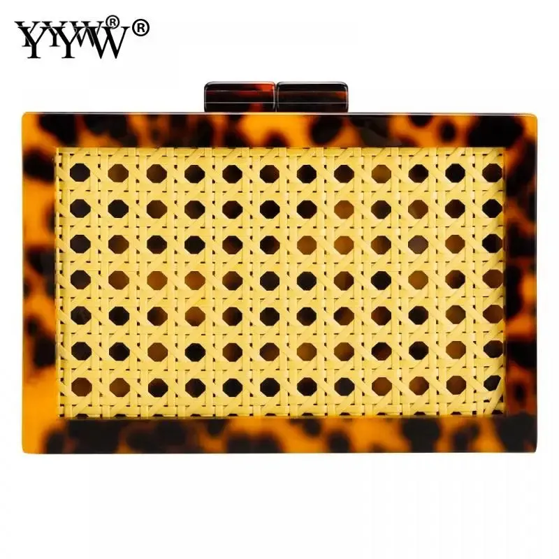 Evening Clutch Bag Women Rattan
