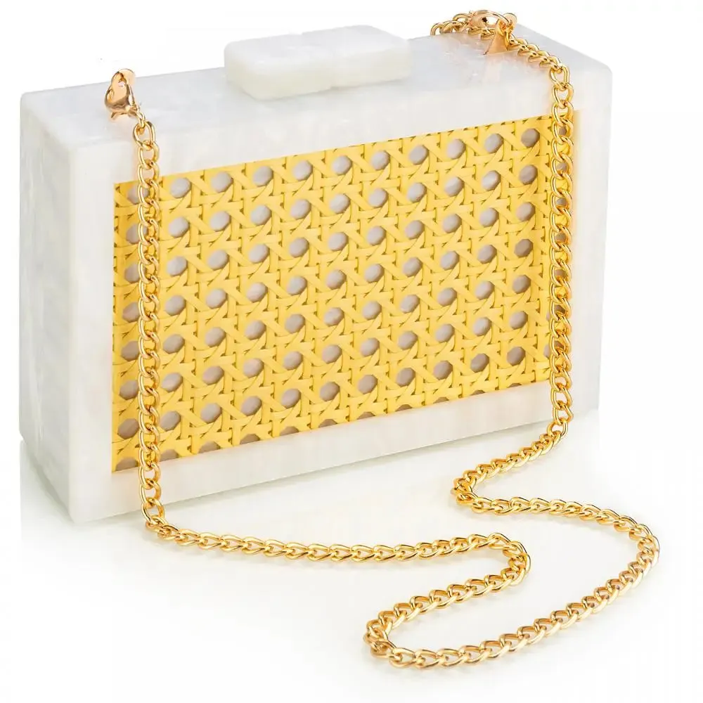 Evening Clutch Bag Women Rattan