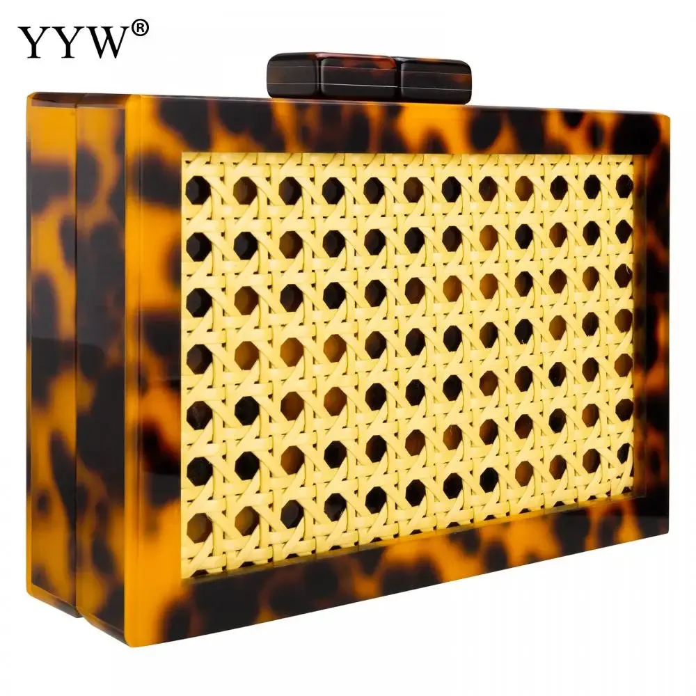 Evening Clutch Bag Women Rattan