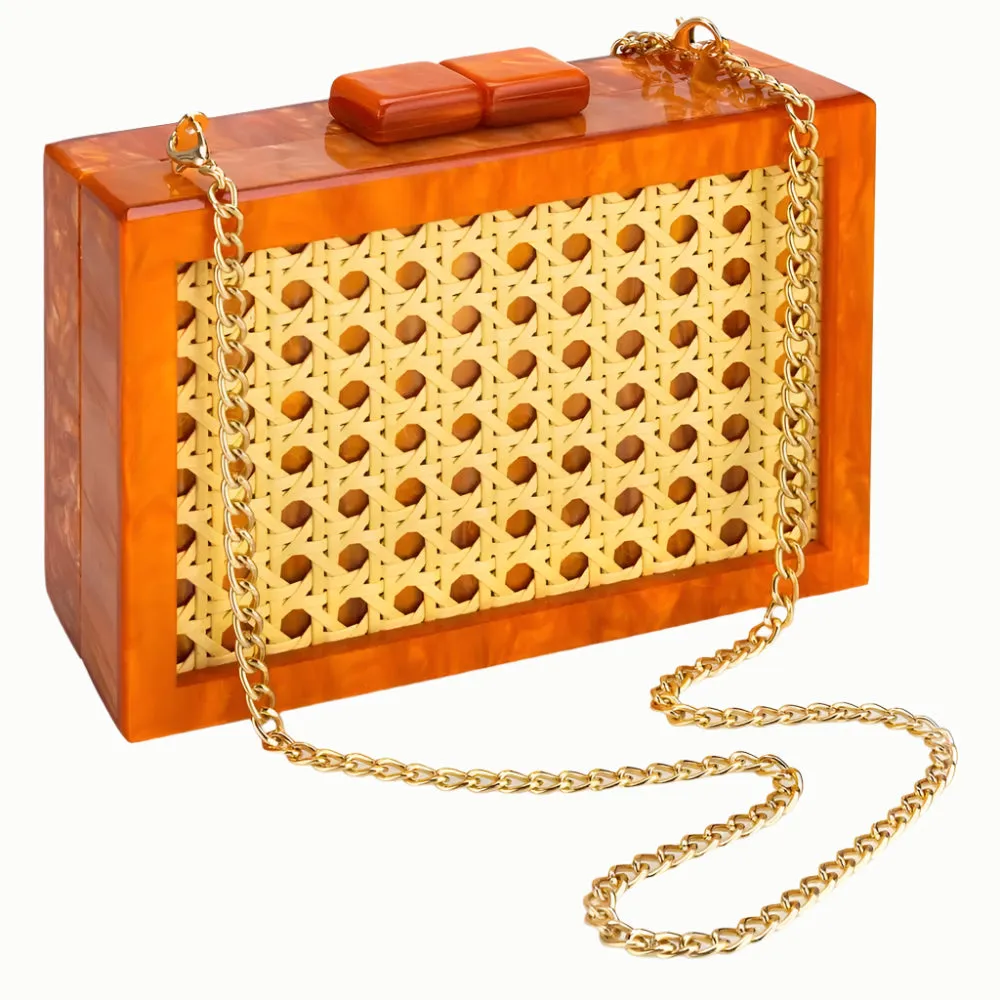 Evening Clutch Bag Women Rattan