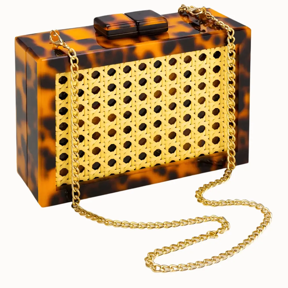 Evening Clutch Bag Women Rattan