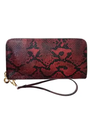 Fashion Snake Pattern PU Ladies Wallet Lady Clutch Bag Zipper Bag Mobile Phone Bag Large Capacity