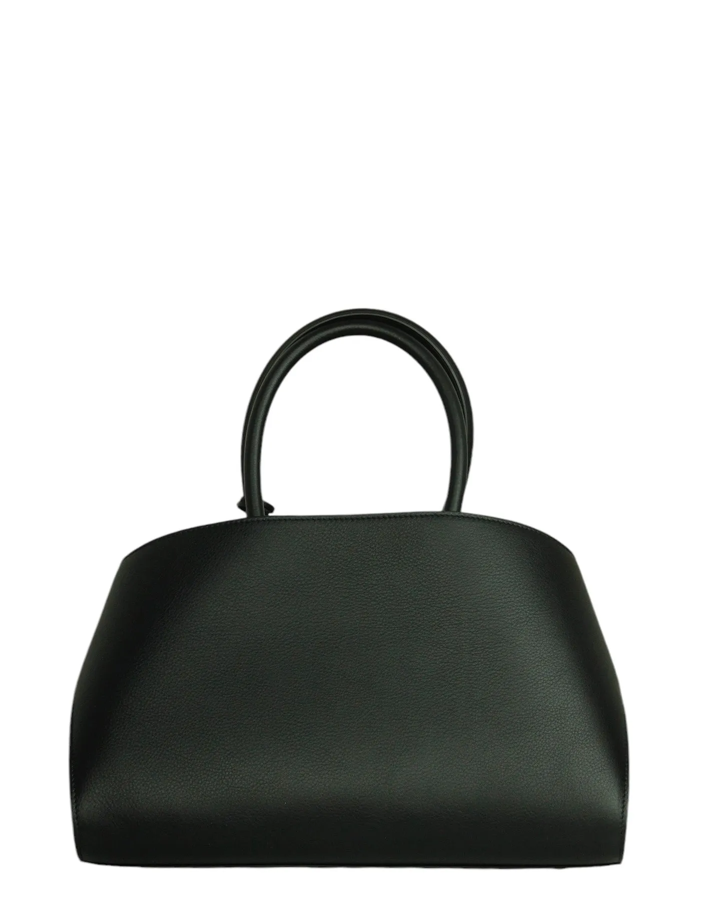 Ferragamo Black/Red Leather Hug Top Handle Bag