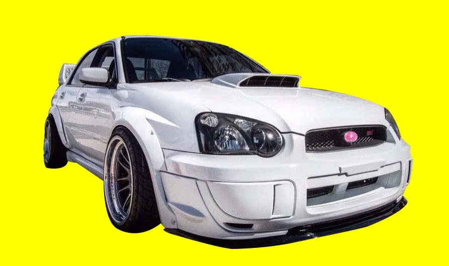 Fits: Subaru Impreza 2004-2007 White Karlton Style JDM Fender Flares, (6 pieces)