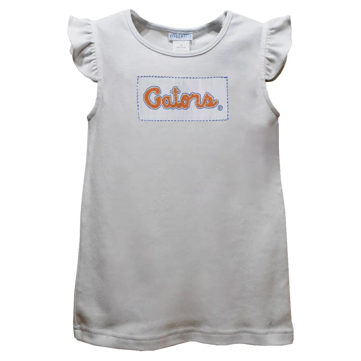Florida Gators Smocked Knit Angel Wing Sleeves Girls T-Shirt