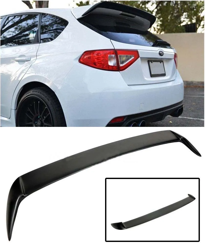 For 08-14 Fits: Subaru WRX STi Hatchback Rear Add On Wagon Wing Lip Spoiler Extension