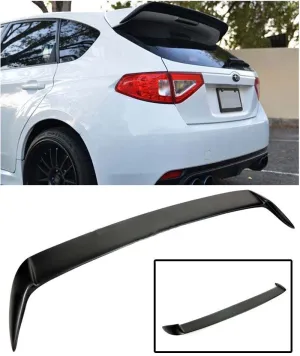 For 08-14 Fits: Subaru WRX STi Hatchback Rear Add On Wagon Wing Lip Spoiler Extension