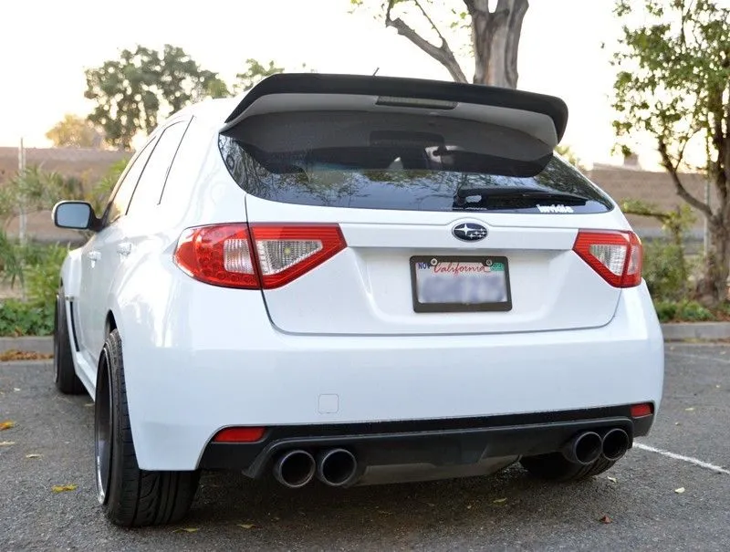 For 08-14 Fits: Subaru WRX STi Hatchback Rear Add On Wagon Wing Lip Spoiler Extension