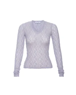 FRAME | Crewneck Mesh Long Sleeve | Lilac