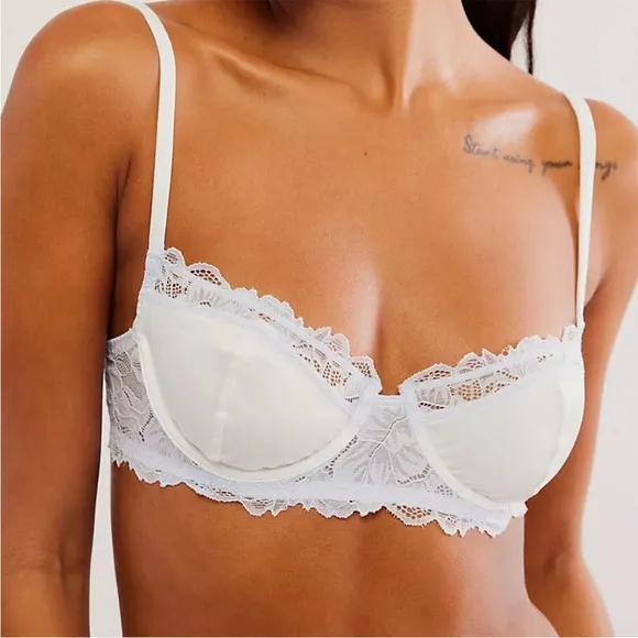 Free People Spring Fling Floral and Jacquard Balconette Bra