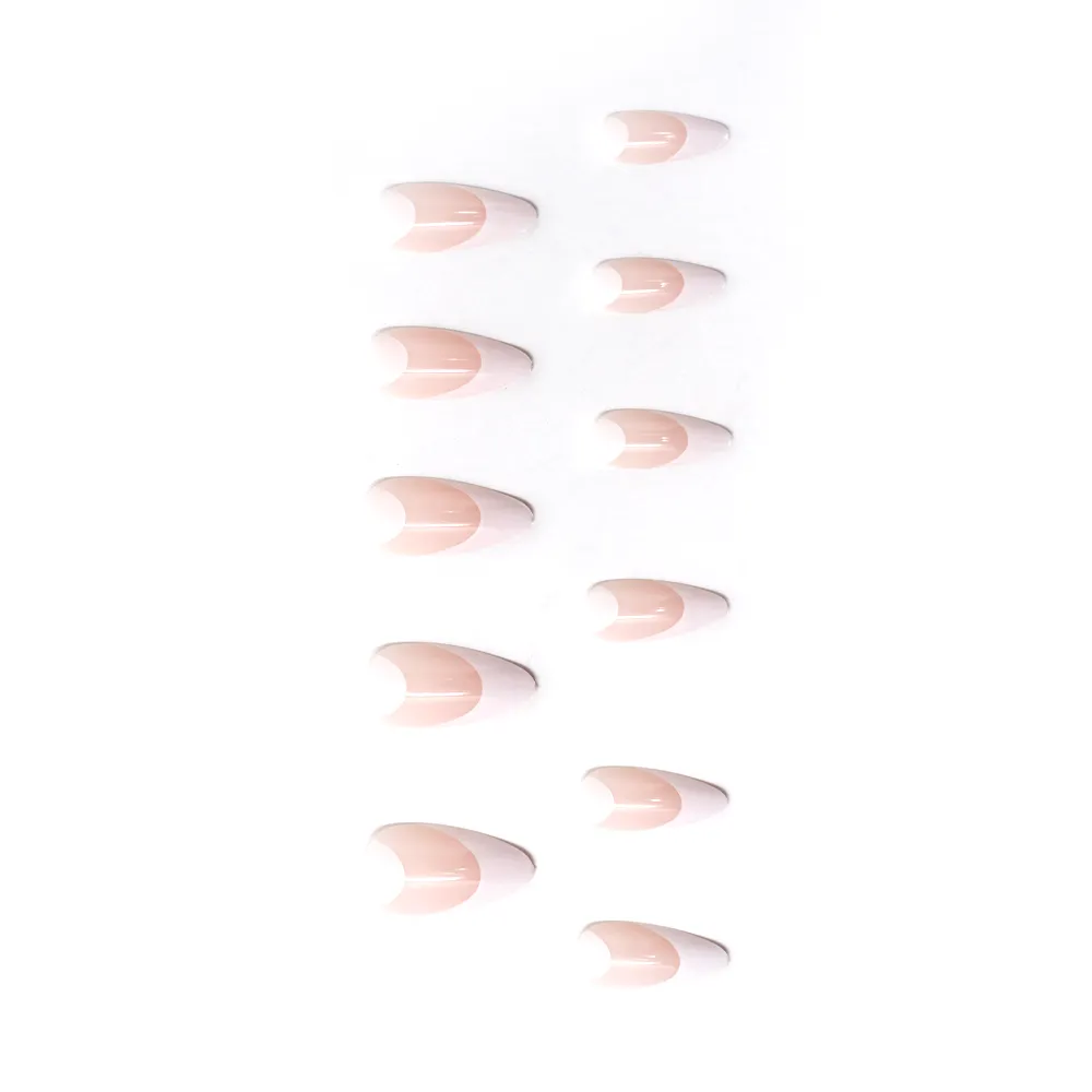 Full Cover French Moon Almond Nail Tips 550 Master Pack