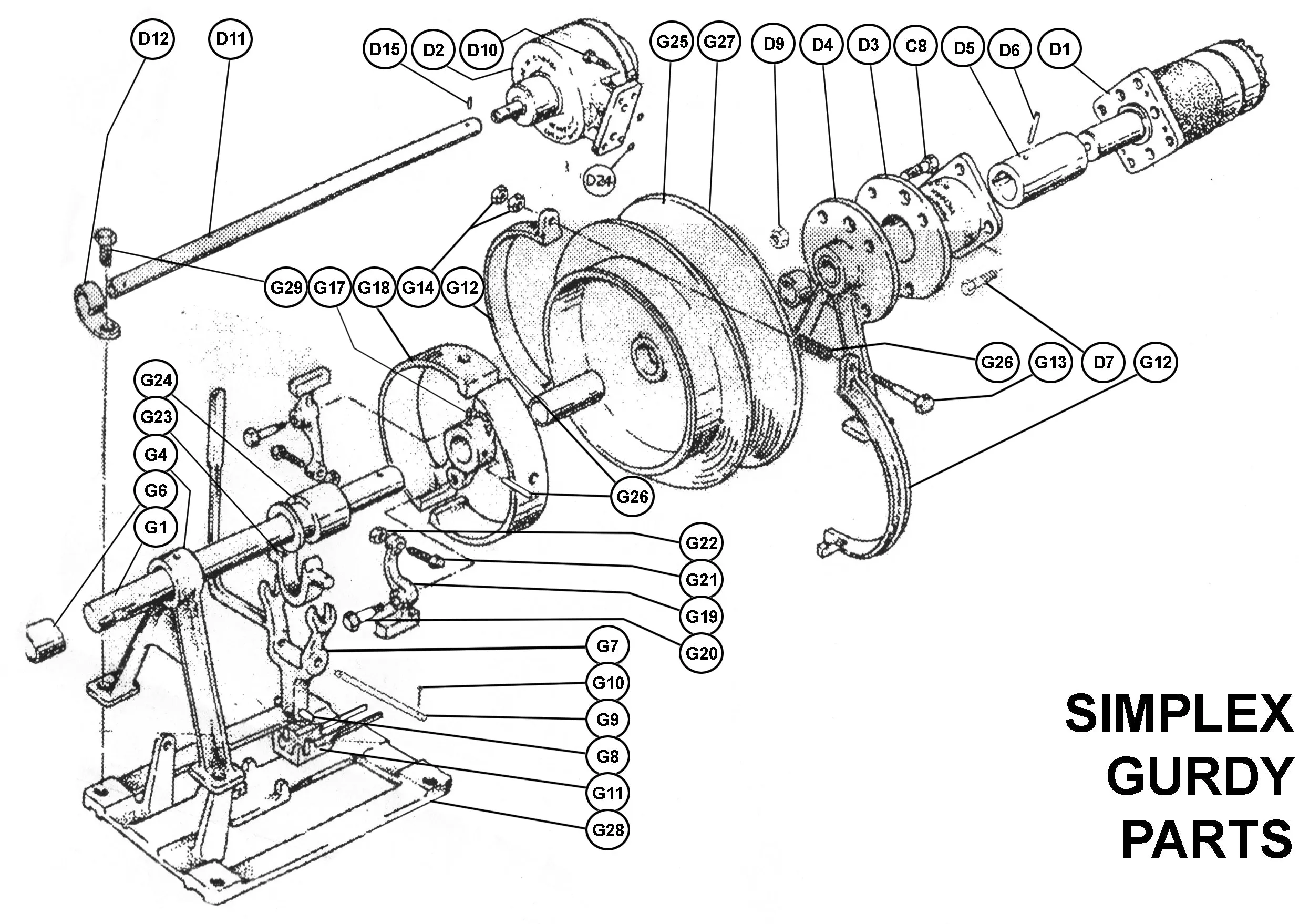 G23 Clutch Yoke for Simplex Gurdy