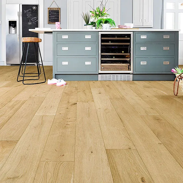 Galleria Professional Engineered European Rustic Oak Flooring 20mm x 190mm Natural Invisible Oil