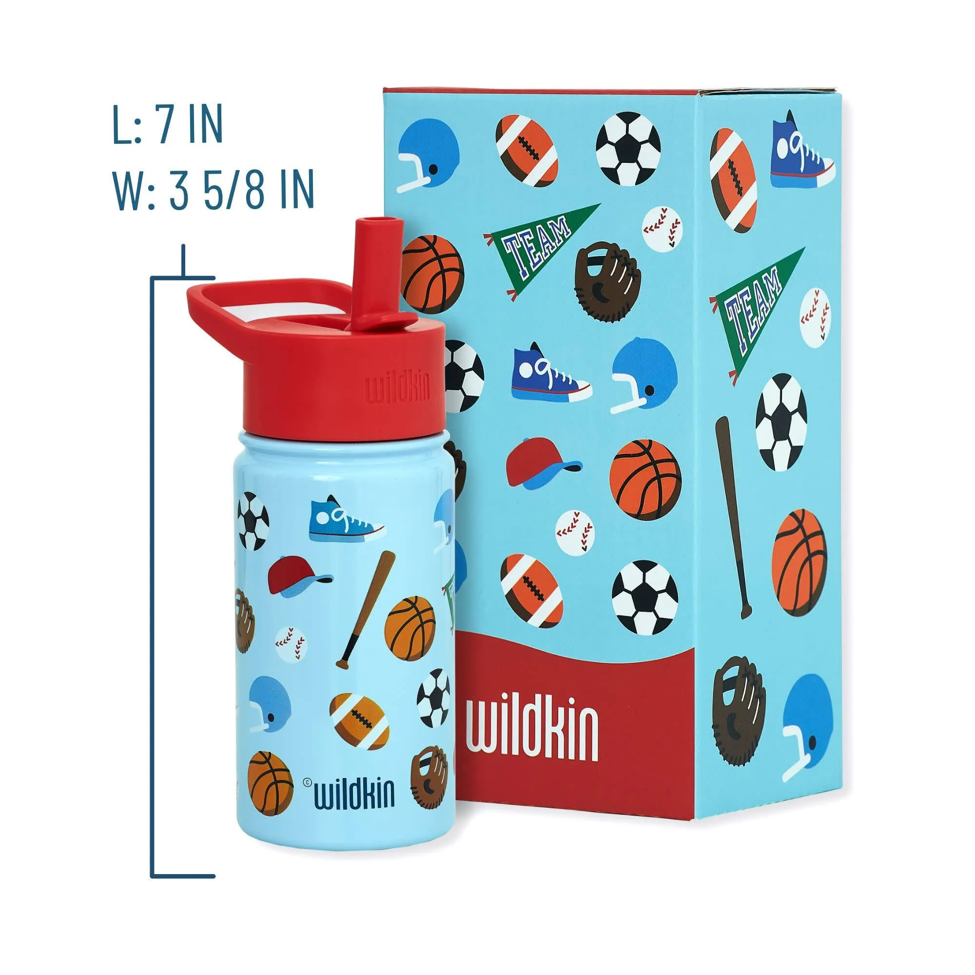 Game On 14 oz Stainless Steel Water Bottle