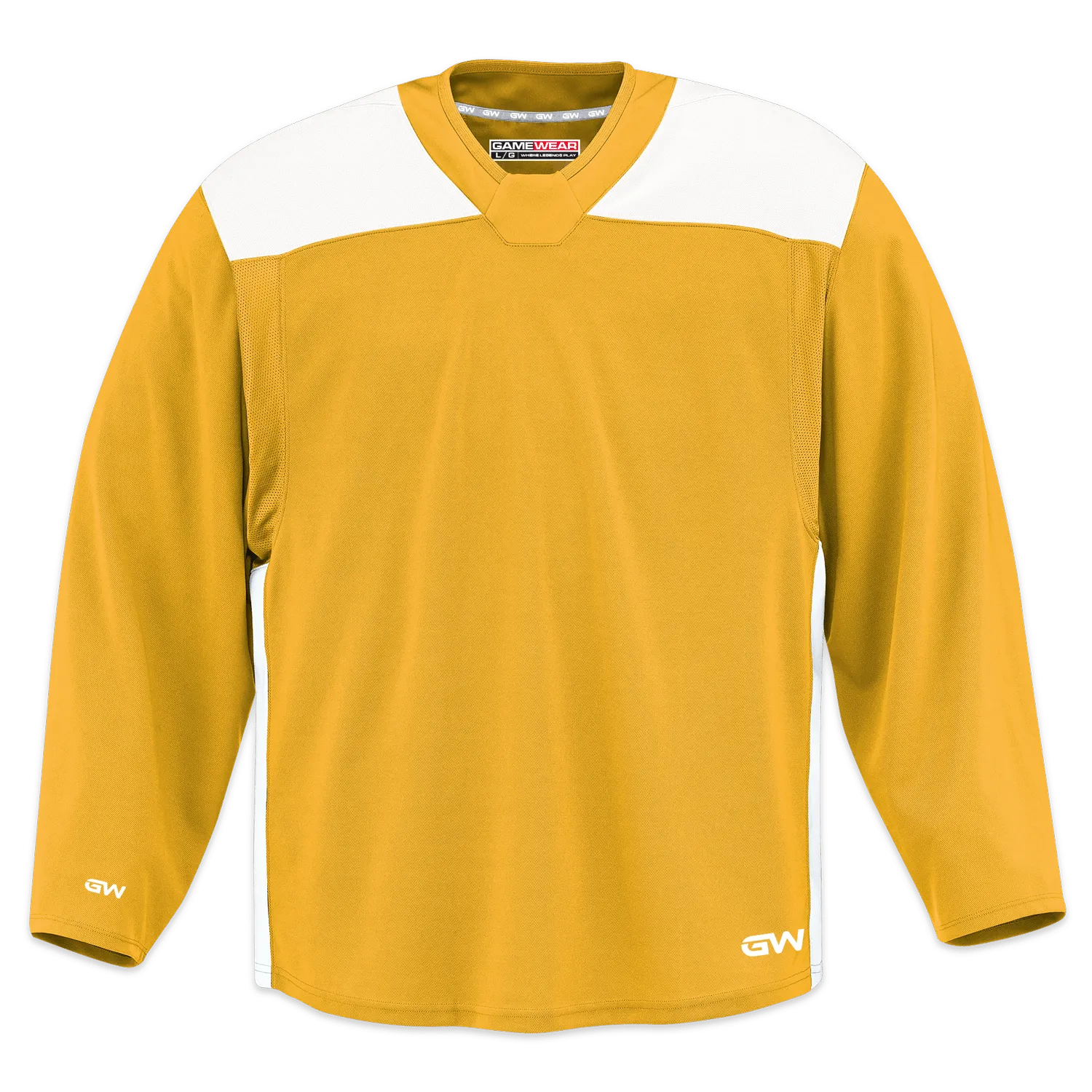 GameWear GW6500 ProLite Series Junior Hockey Practice Jersey - Yellow / White
