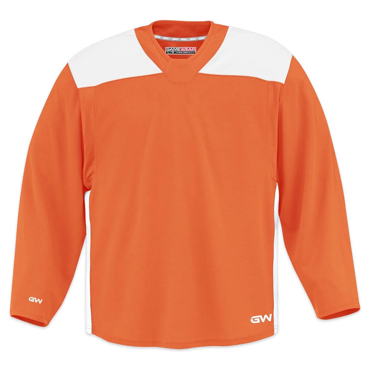 GameWear GW6500 ProLite Series Senior Hockey Practice Jersey - Orange / White