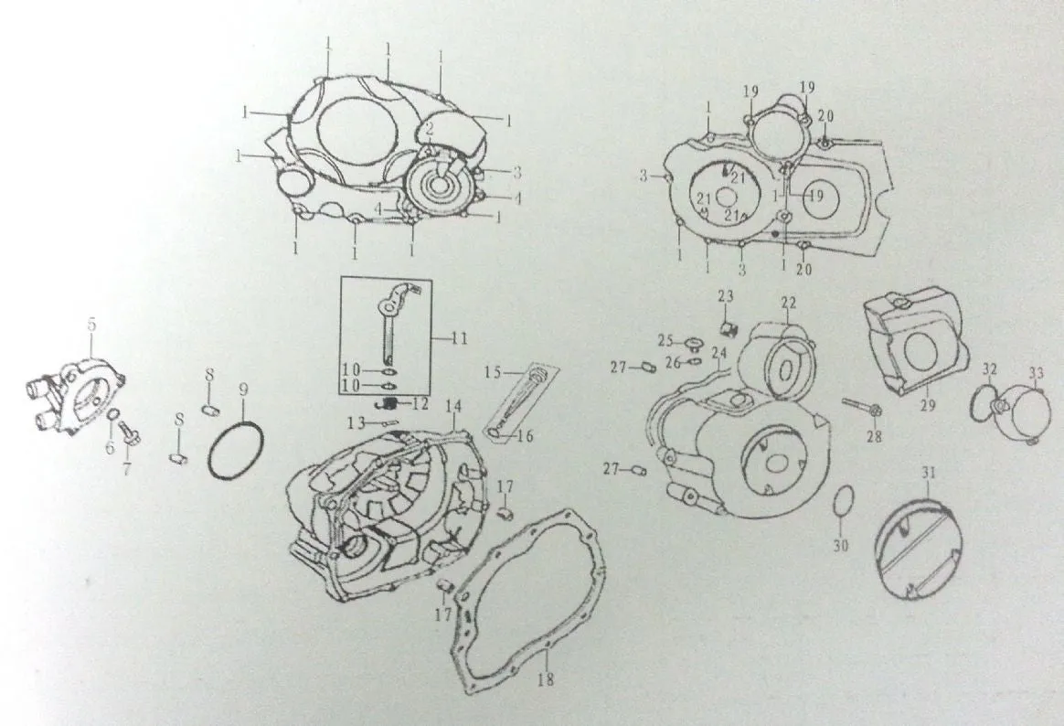 GAS39 RIGHT CRANKCASE COVER GASKET FOR BASHAN BS200S-7 200CC BS250S-11B QUAD BIKES CLUTCH SIDE