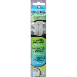 Gelly Roll Stardust Bold Point Pens 2/Pkg Clear Glitter