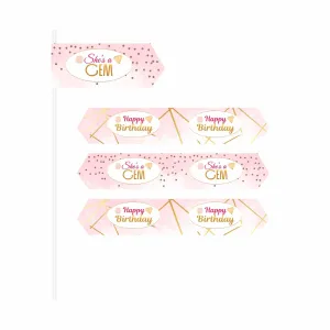 Gem and Glitter Theme Drink Straws