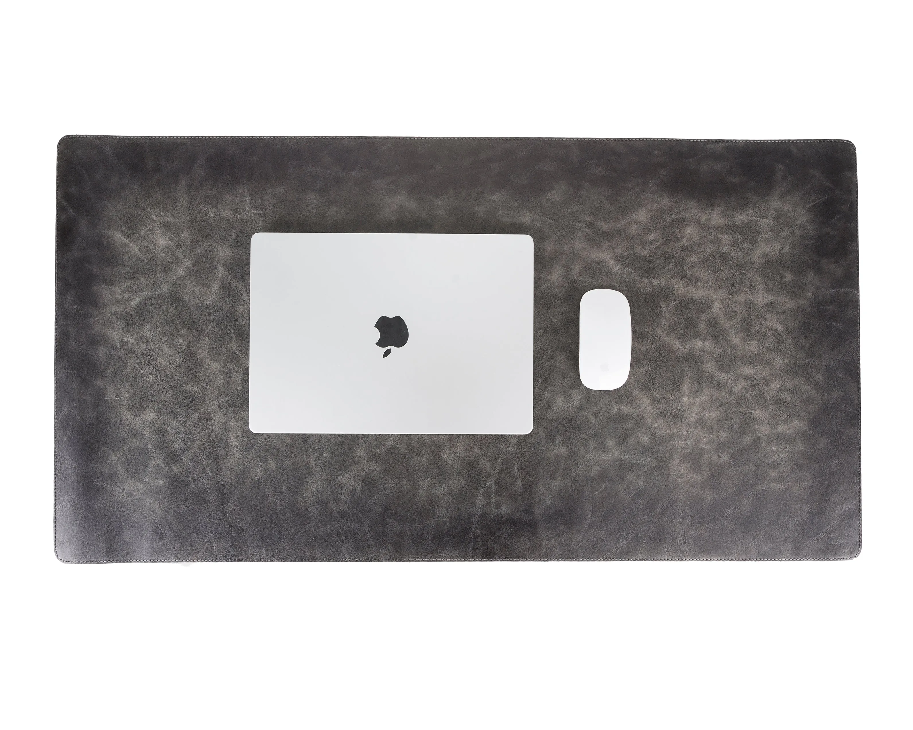 Genuine Grey Leather Deskmat, Computer Pad, Office Desk Pad