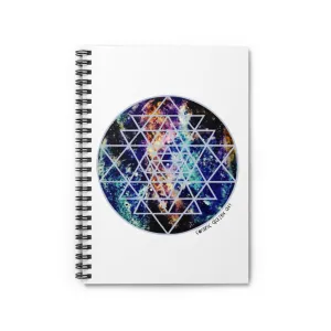 Geode Galaxy Sri Yantra Spiral Notebook - Ruled Line