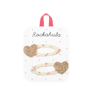 Glitter Heart Clips
