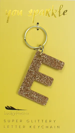 Glitter Letter Keychain - E