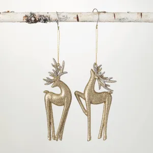 Glittery Deer Ornament