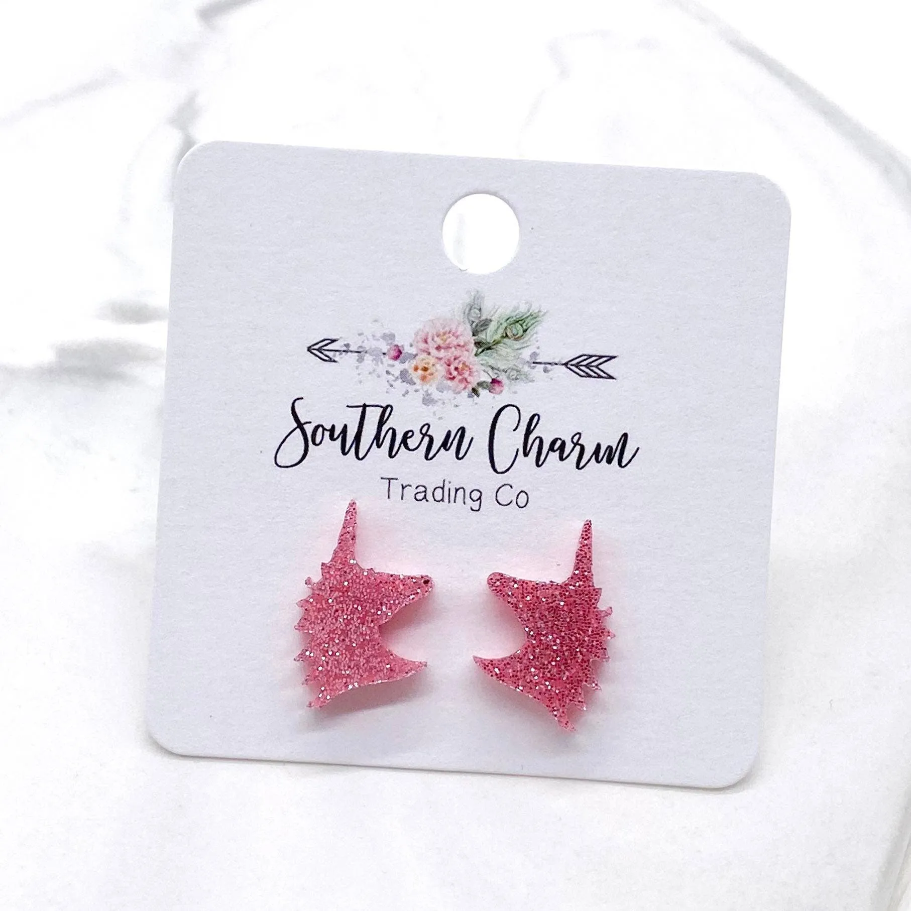 Glittery Unicorn Studs: Doohickie