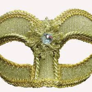Golden Glitter Masquerade Mask