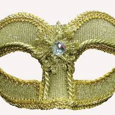 Golden Glitter Masquerade Mask