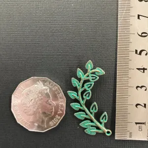 Green metal branch