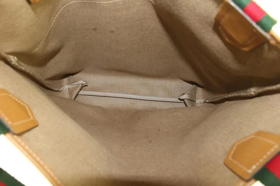 Gucci White Supreme GG Web Shopper Tote Bag 495gks67