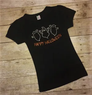 Halloween Rhinestone Ghost Shirt