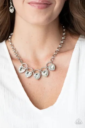 HEART on Your Heels White Paparazzi Necklace