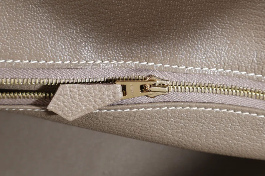 HERMES BIRKIN 30 ETOUPE TOGO GOLD HARDWARE STAMP Z (2021) WITH LOCK & KEYS, RAINCOAT AND DUST COVER
