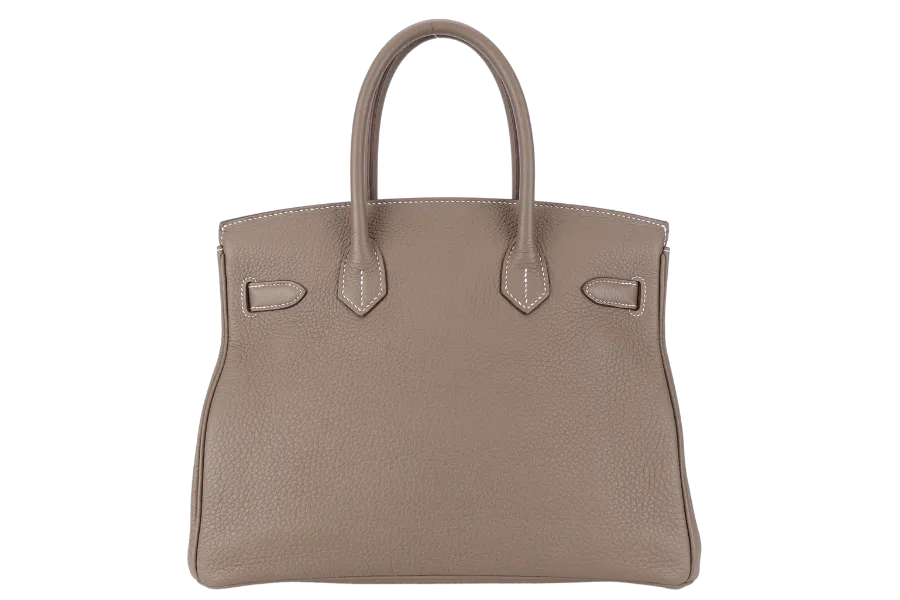 HERMES BIRKIN 30 ETOUPE TOGO GOLD HARDWARE STAMP Z (2021) WITH LOCK & KEYS, RAINCOAT AND DUST COVER