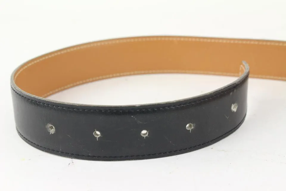 Hermès 32mm Reversible H Logo Belt Kit Black x Brown x Silver 929her87