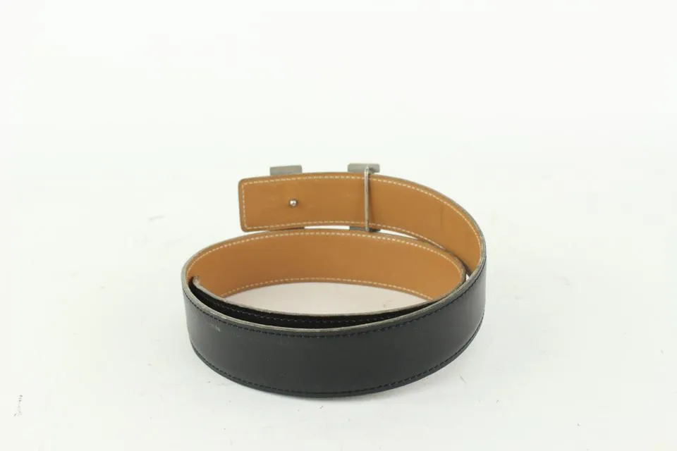 Hermès 32mm Reversible H Logo Belt Kit Black x Brown x Silver 929her87