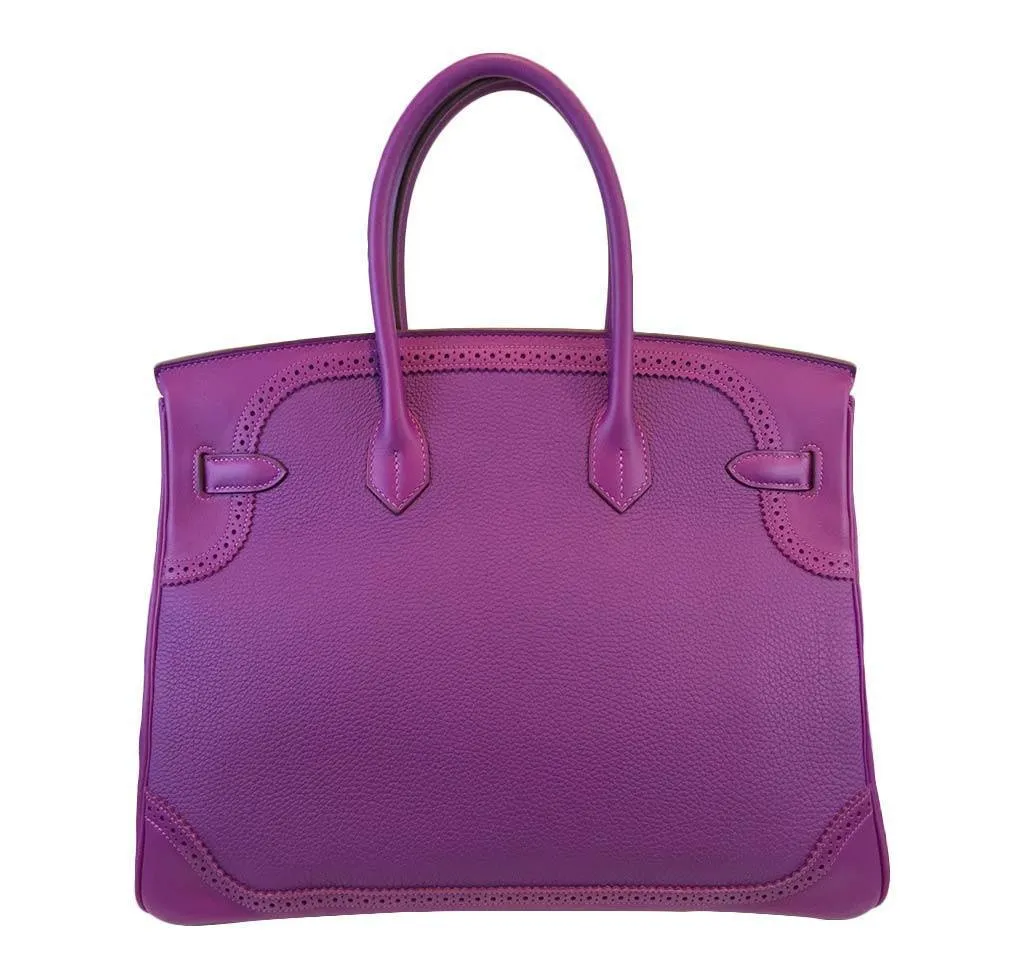 Hermès Birkin 35 Ghillies Anemone Bag PHW