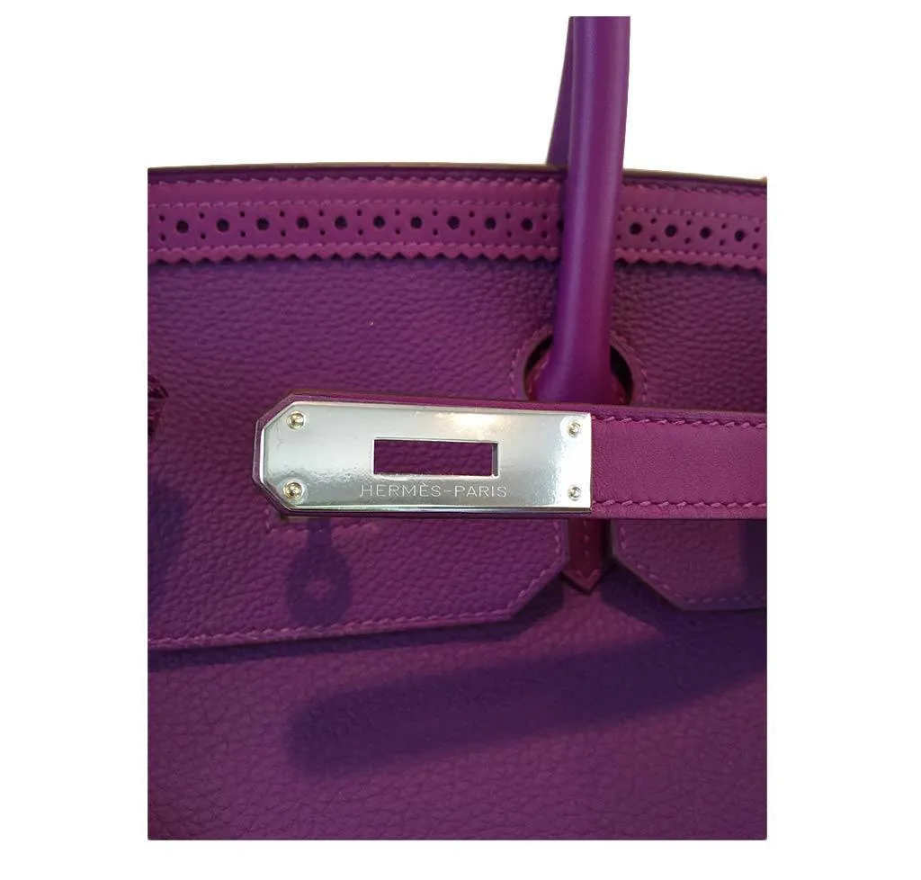 Hermès Birkin 35 Ghillies Anemone Bag PHW