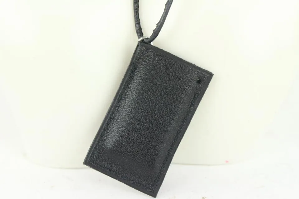Hermès Black x Silver Pendant Necklace 1018h3