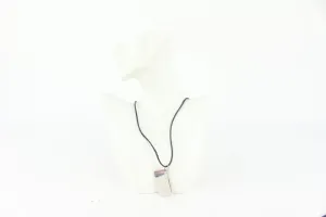 Hermès Black x Silver Pendant Necklace 1018h3